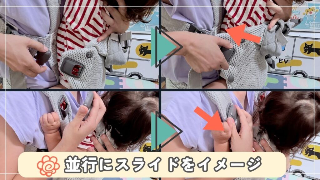 バックルの装着方法の画像