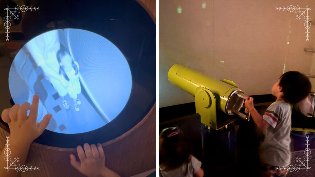 暗闇体験をする子どもの画像