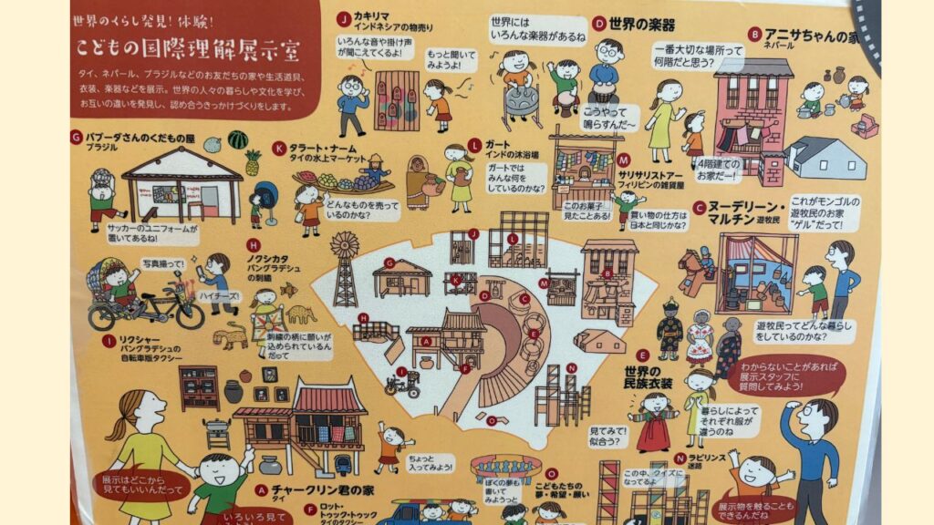 国際理解展示室の館内図