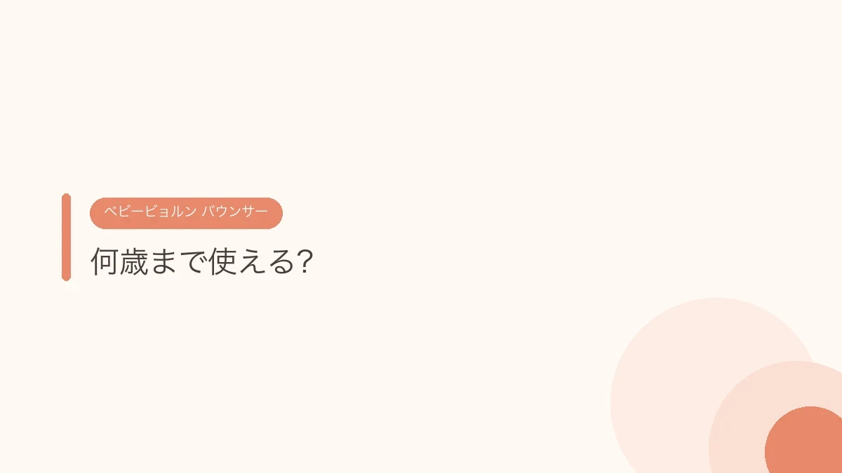 何歳まで使える?(ベビービョルンのバウンサー)