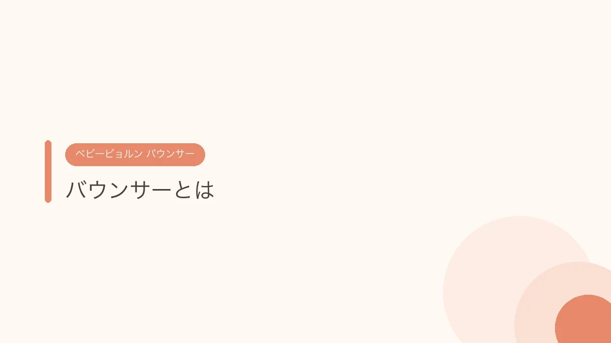 バウンサーとは(ベビービョルンのバウンサー)